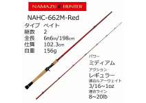 Abu Garcia NAMAZU NAHC-662M-Red